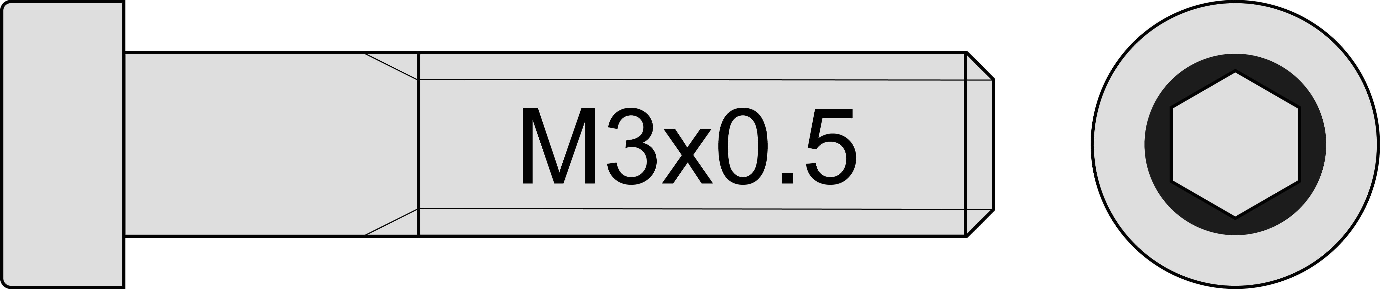 DIN 7984  M3 x 0.5 Titanschrauben